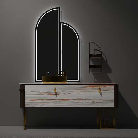Luxury and Modern Sintered Stone Bathroom Vanity